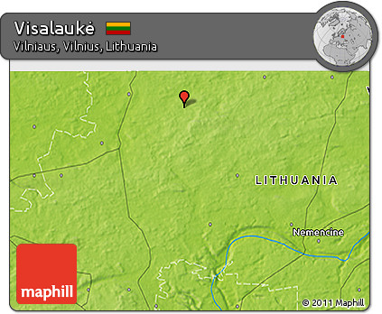 Physical 3D Map of Visalaukė
