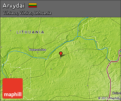 Physical 3D Map of Arvydai