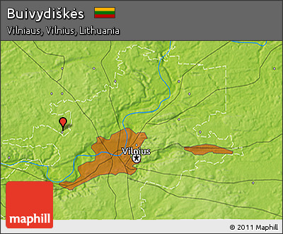 Physical 3D Map of Buivydiškės