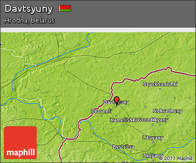Physical 3D Map of Davtsyuny