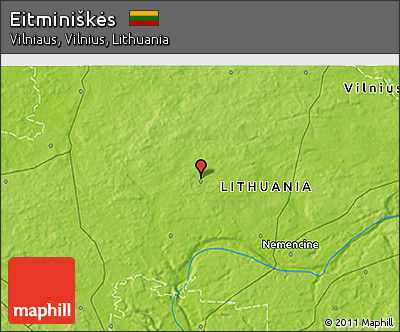 Physical 3D Map of Eitminiškės