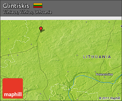 Physical 3D Map of Glintiškis
