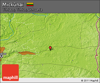 Physical 3D Map of Mickūnai