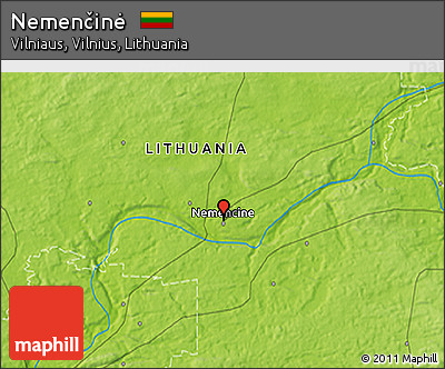 Physical 3D Map of Nemenčinė