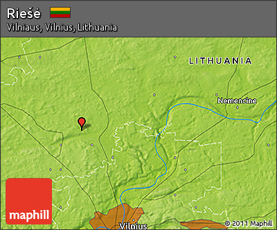 Physical 3D Map of Riešė