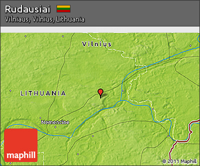 Physical 3D Map of Rudausiai