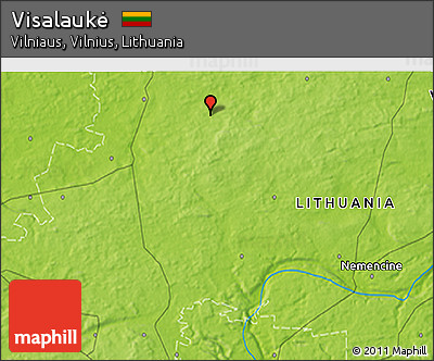 Physical 3D Map of Visalaukė