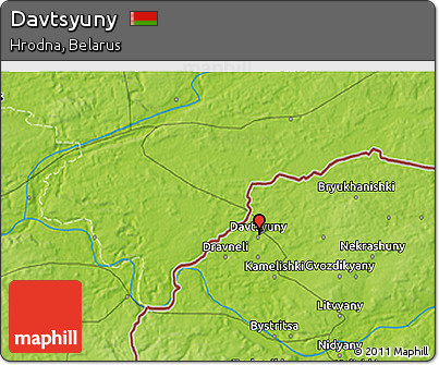 Physical 3D Map of Davtsyuny