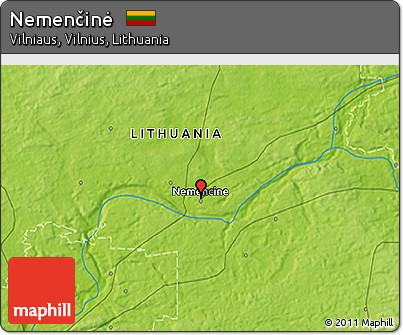 Physical 3D Map of Nemenčinė