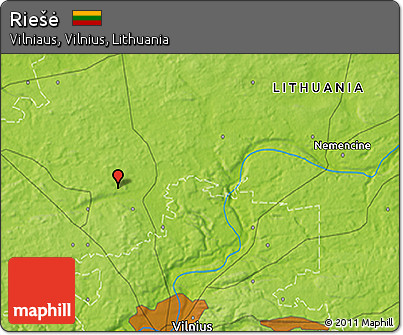 Physical 3D Map of Riešė