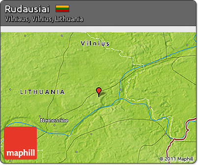 Physical 3D Map of Rudausiai