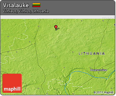 Physical 3D Map of Visalaukė
