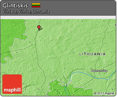Political 3D Map of Glintiškis