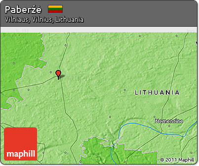 Political 3D Map of Paberžė