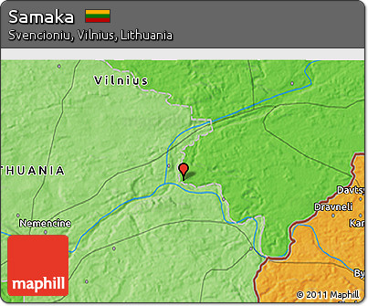 Political 3D Map of Samaka