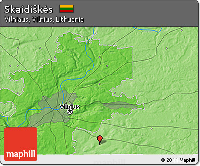 Political 3D Map of Skaidiškės