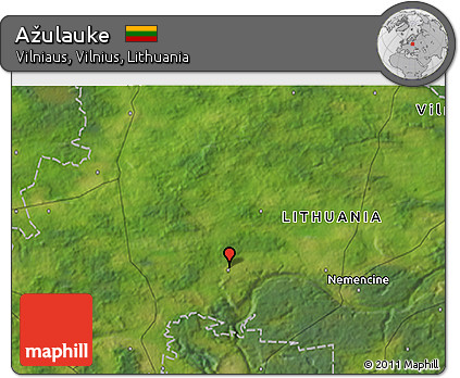 Satellite 3D Map of Ažulauke