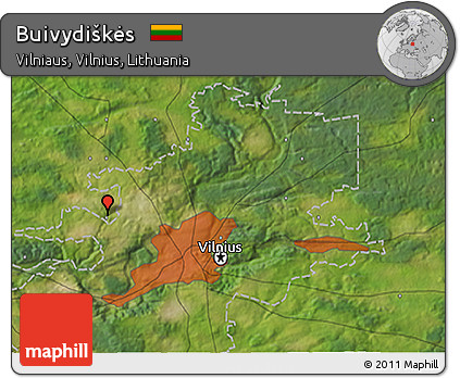 Satellite 3D Map of Buivydiškės