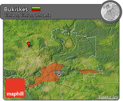 Satellite 3D Map of Bukiškės