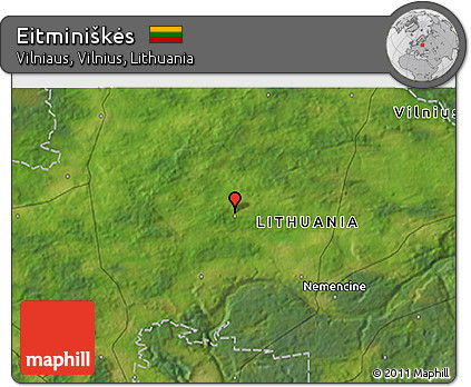 Satellite 3D Map of Eitminiškės