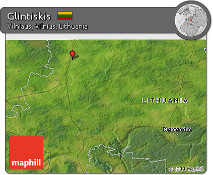 Satellite 3D Map of Glintiškis