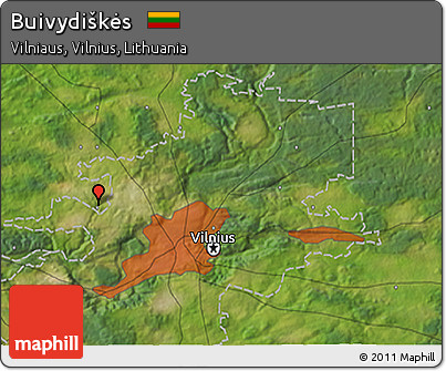 Satellite 3D Map of Buivydiškės