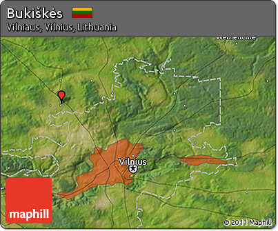 Satellite 3D Map of Bukiškės