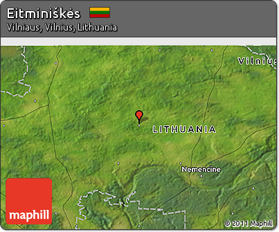 Satellite 3D Map of Eitminiškės