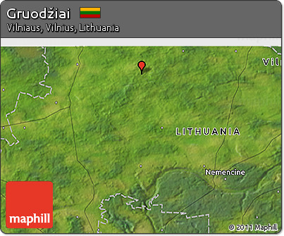 Satellite 3D Map of Gruodžiai