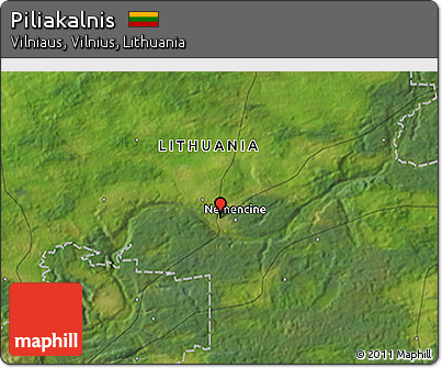 Satellite 3D Map of Piliakalnis