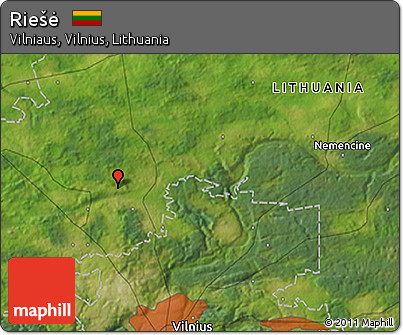 Satellite 3D Map of Riešė