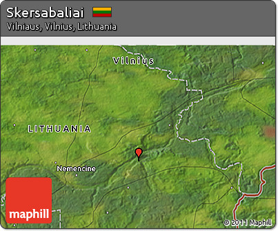 Satellite 3D Map of Skersabaliai