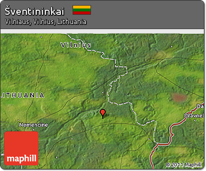 Satellite 3D Map of Šventininkai