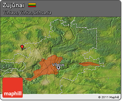 Satellite 3D Map of Zujūnai