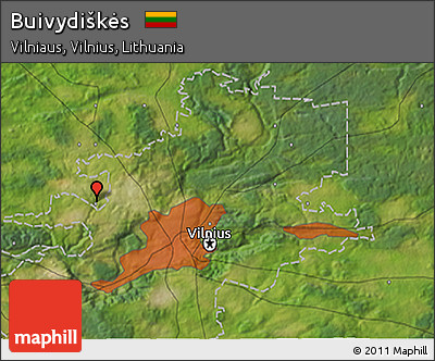 Satellite 3D Map of Buivydiškės