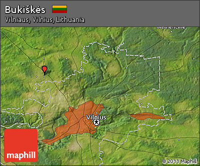 Satellite 3D Map of Bukiškės