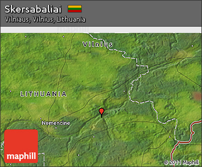 Satellite 3D Map of Skersabaliai