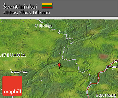 Satellite 3D Map of Šventininkai