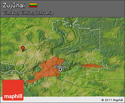Satellite 3D Map of Zujūnai