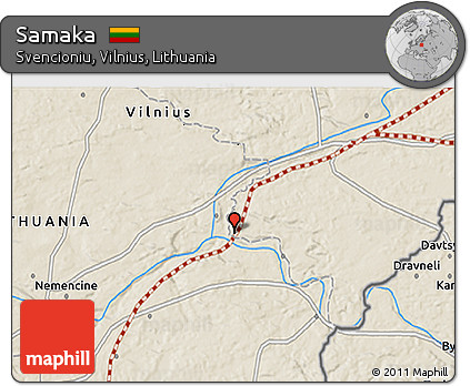 Shaded Relief 3D Map of Samaka