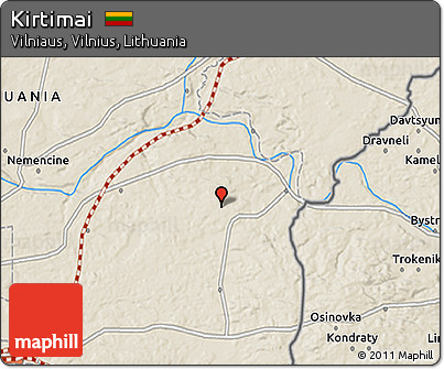 Shaded Relief 3D Map of Kirtimai