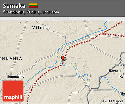 Shaded Relief 3D Map of Samaka