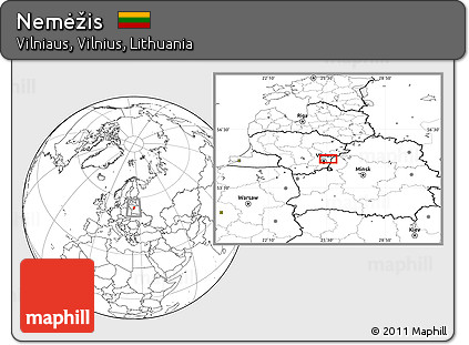 Blank Location Map of Nemėžis