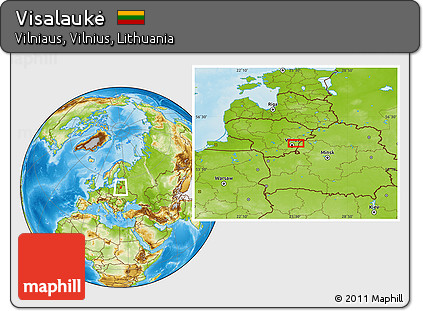 Physical Location Map of Visalaukė