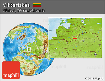 Physical Location Map of Viktariškės