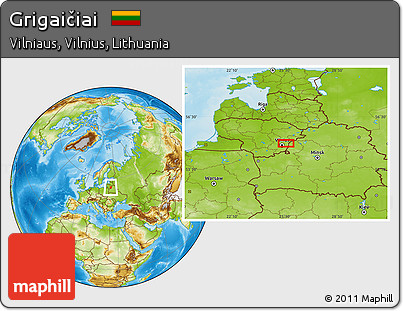Physical Location Map of Grigaičiai