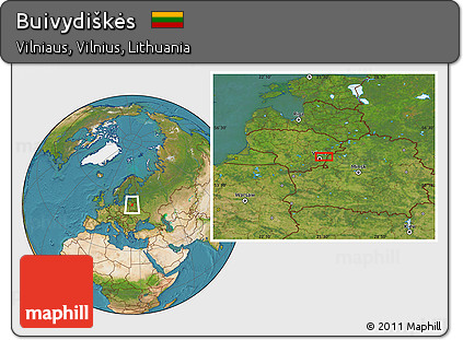 Satellite Location Map of Buivydiškės