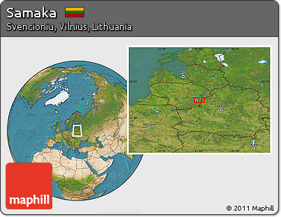Satellite Location Map of Samaka