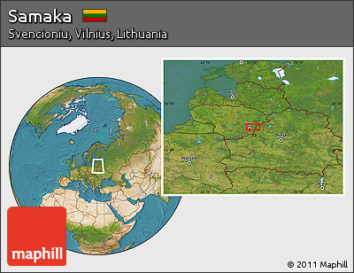 Satellite Location Map of Samaka