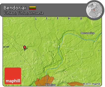 Physical Map of Bendoriai
